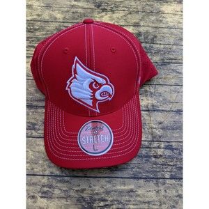 NWT NEW Zephyr Louisville Cardinals NCAA Basketball Football Fitted L Red Hat